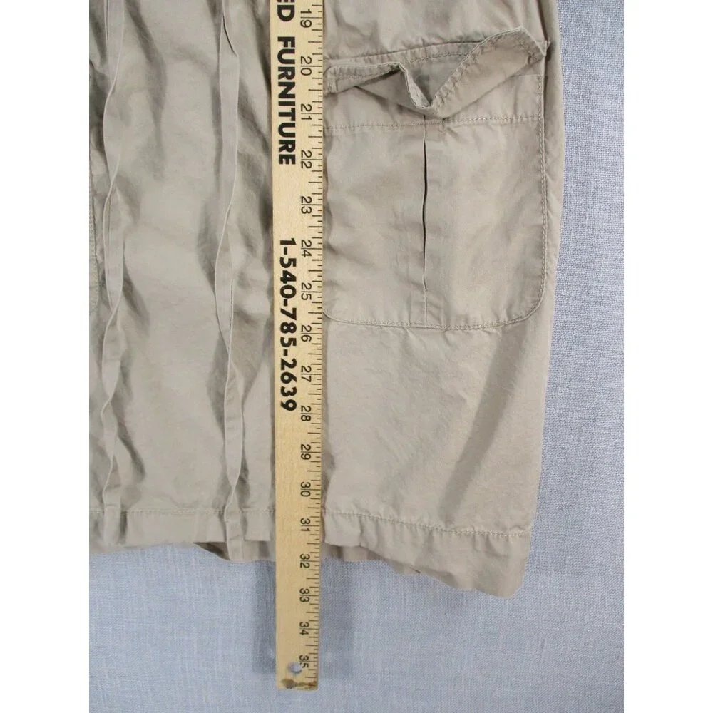 Michael Michael Kors Womens Sleeveless Khaki Utility Dress With Pockets & Zipper